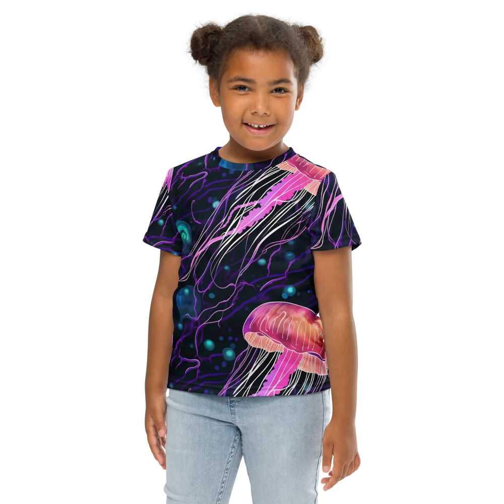 Neon Abyss on Kids Crew Neck T-Shirt — Front