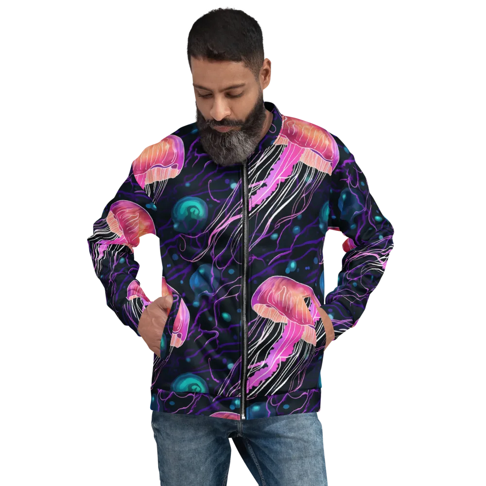 Neon Abyss on Bomber Jacket — Front