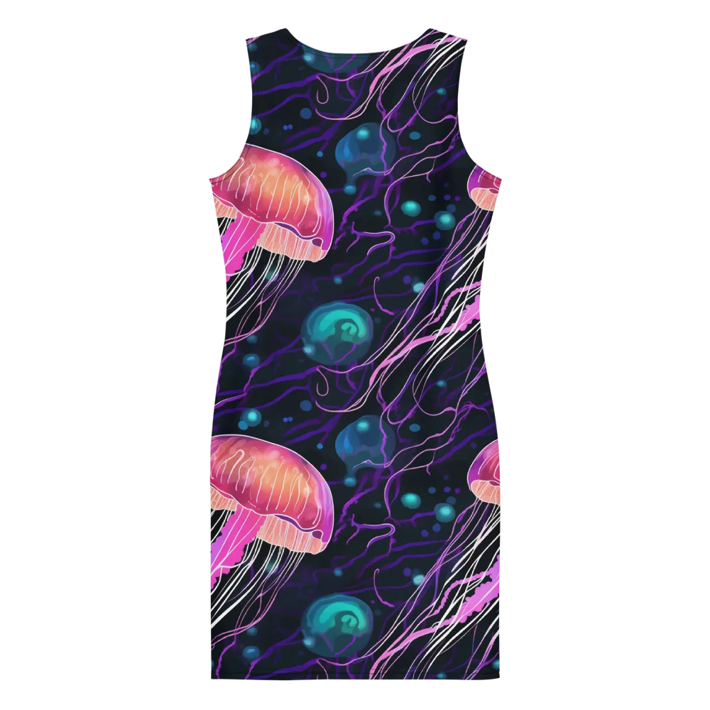 Neon Abyss on Bodycon Dress — Back