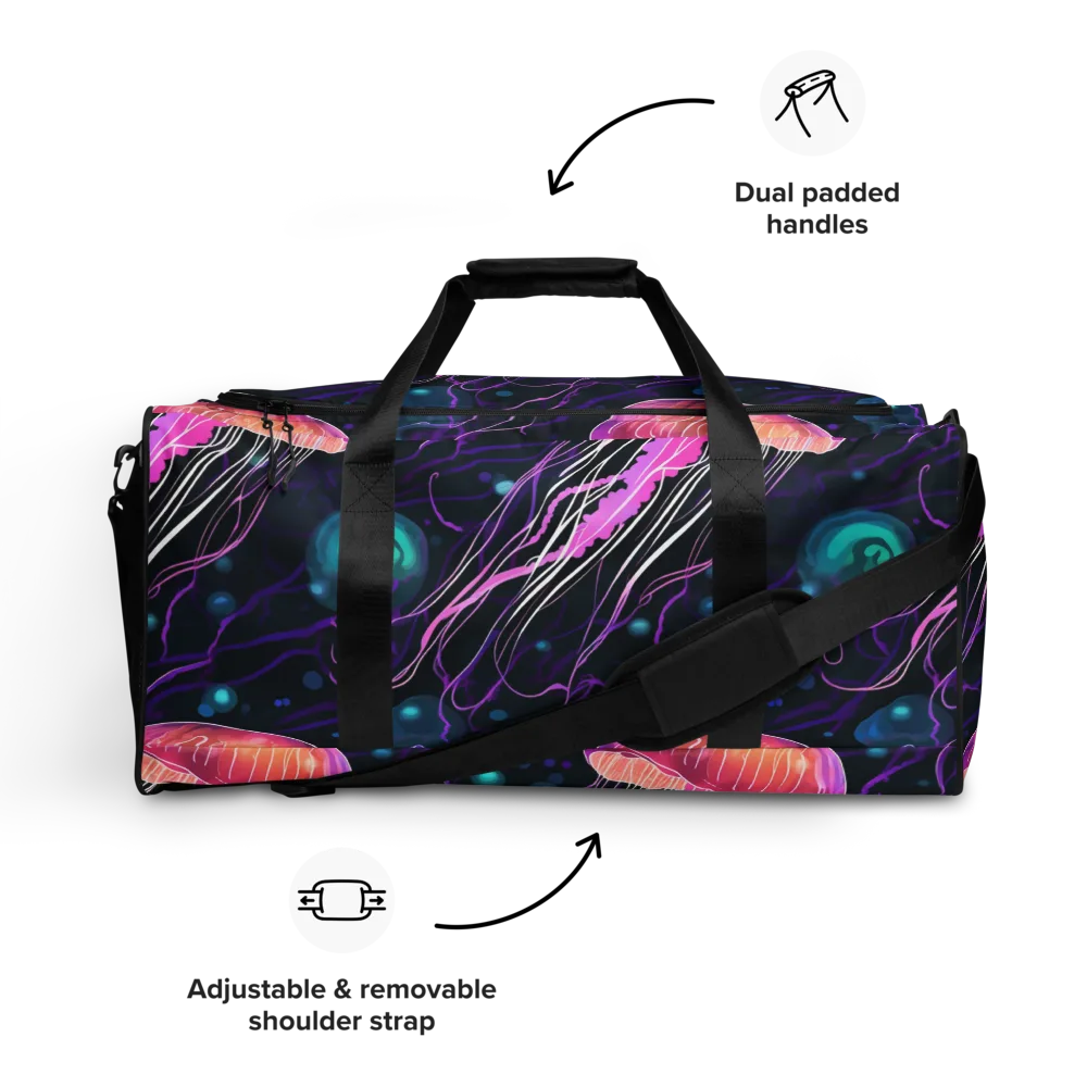 Neon Abyss on Duffle Bag — Front