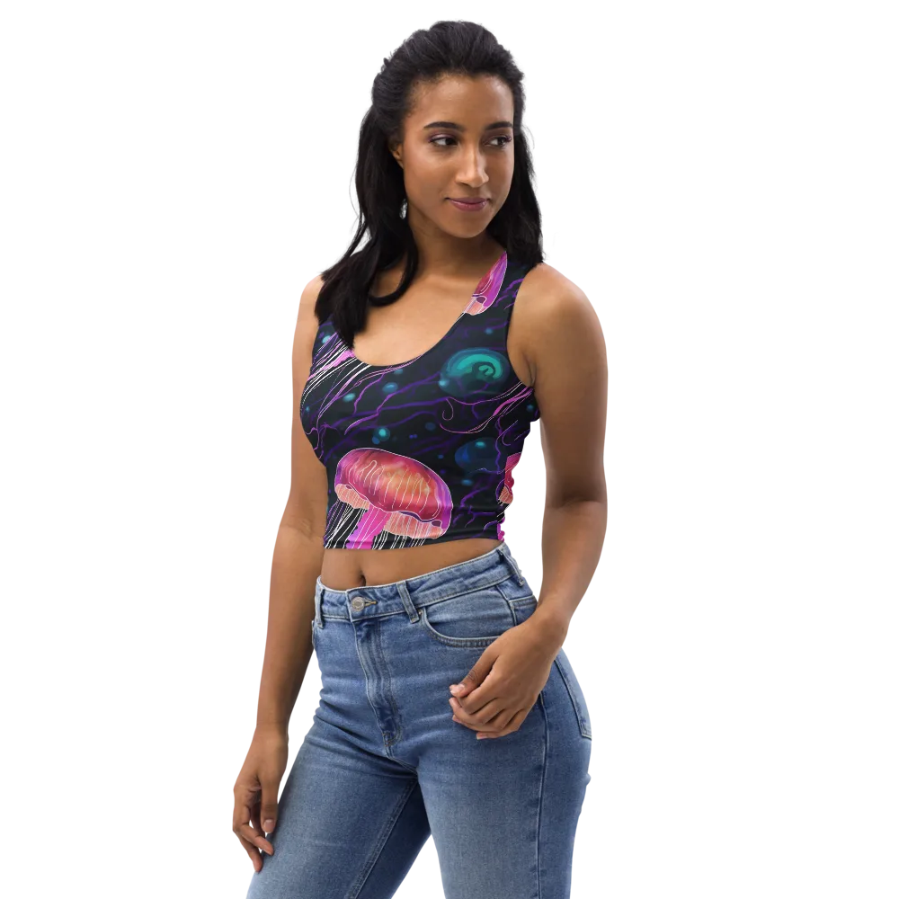 Neon Abyss on Crop Top — Left Front