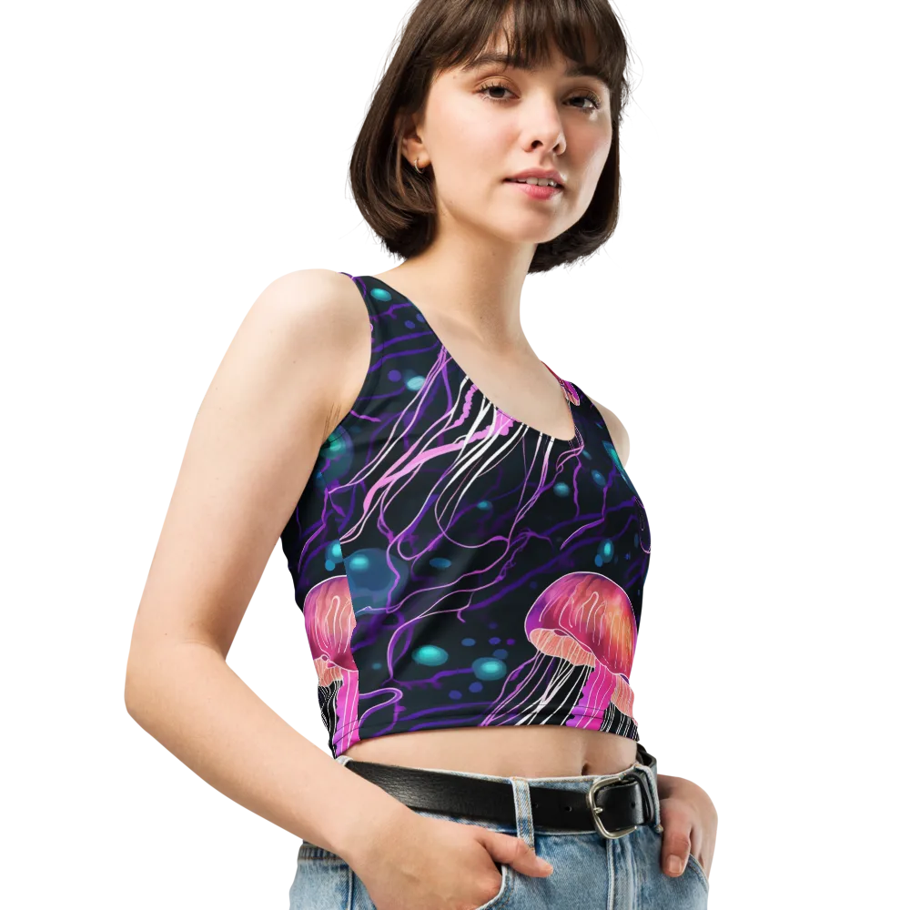 Neon Abyss on Crop Top — Right Front