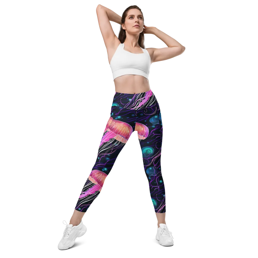 Neon Abyss on Leggings with Pockets — Front
