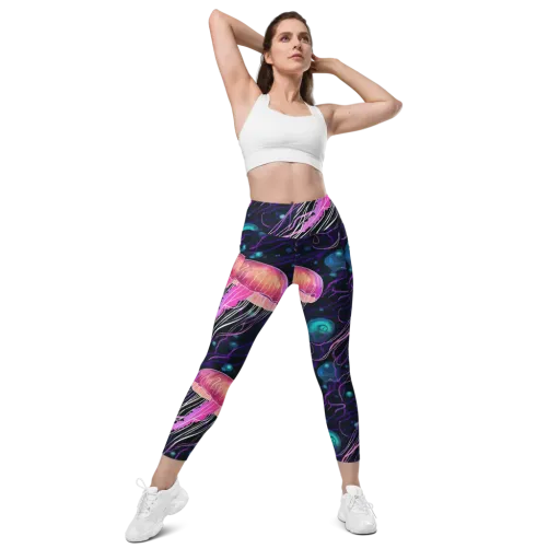 Neon Abyss on a Leggings with Pockets