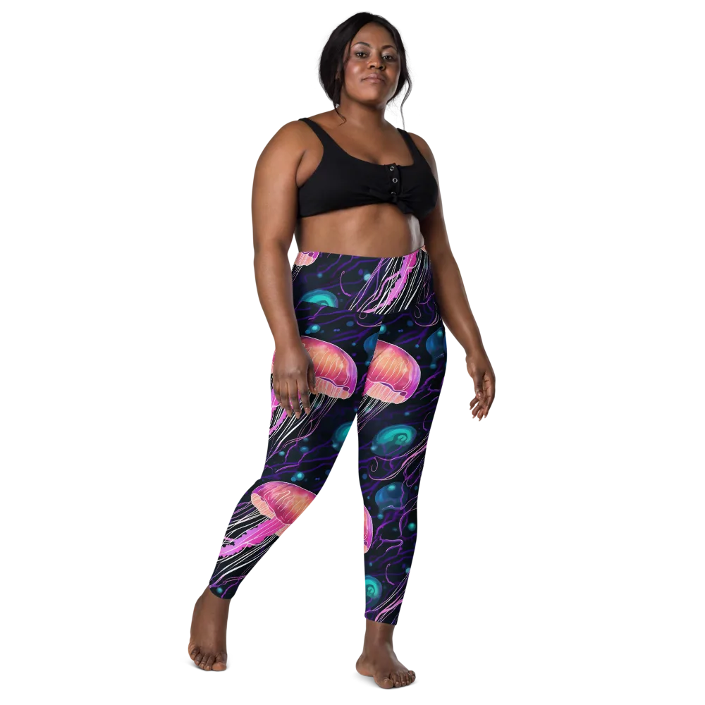 Neon Abyss on Leggings with Pockets — Front