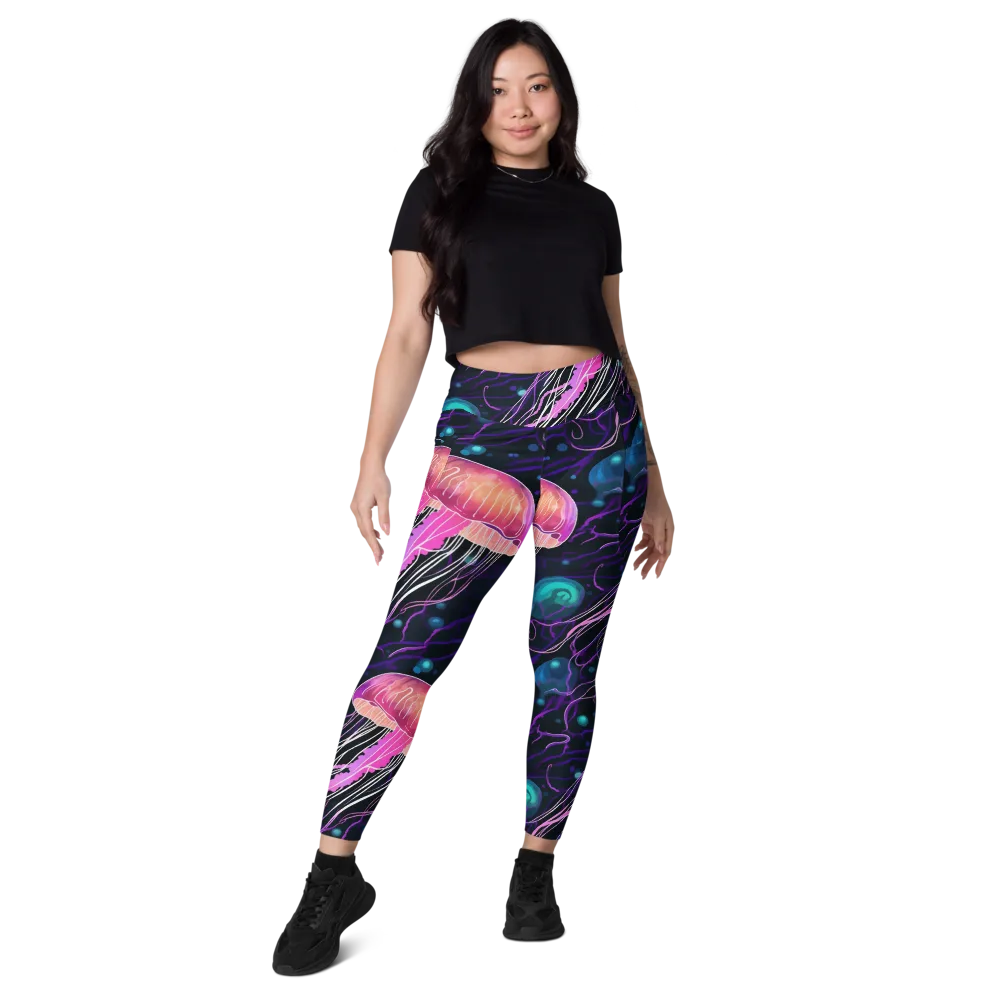 Neon Abyss on Leggings with Pockets — Front