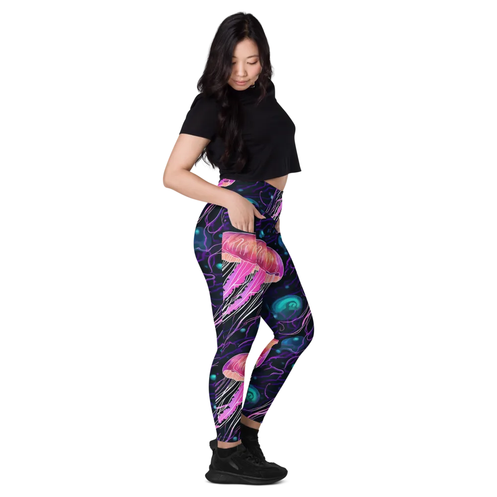 Neon Abyss on Leggings with Pockets — Right
