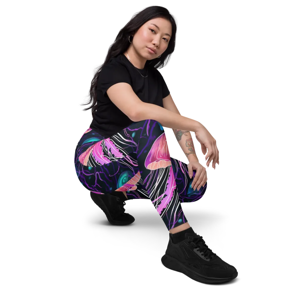 Neon Abyss on Leggings with Pockets — Right Front