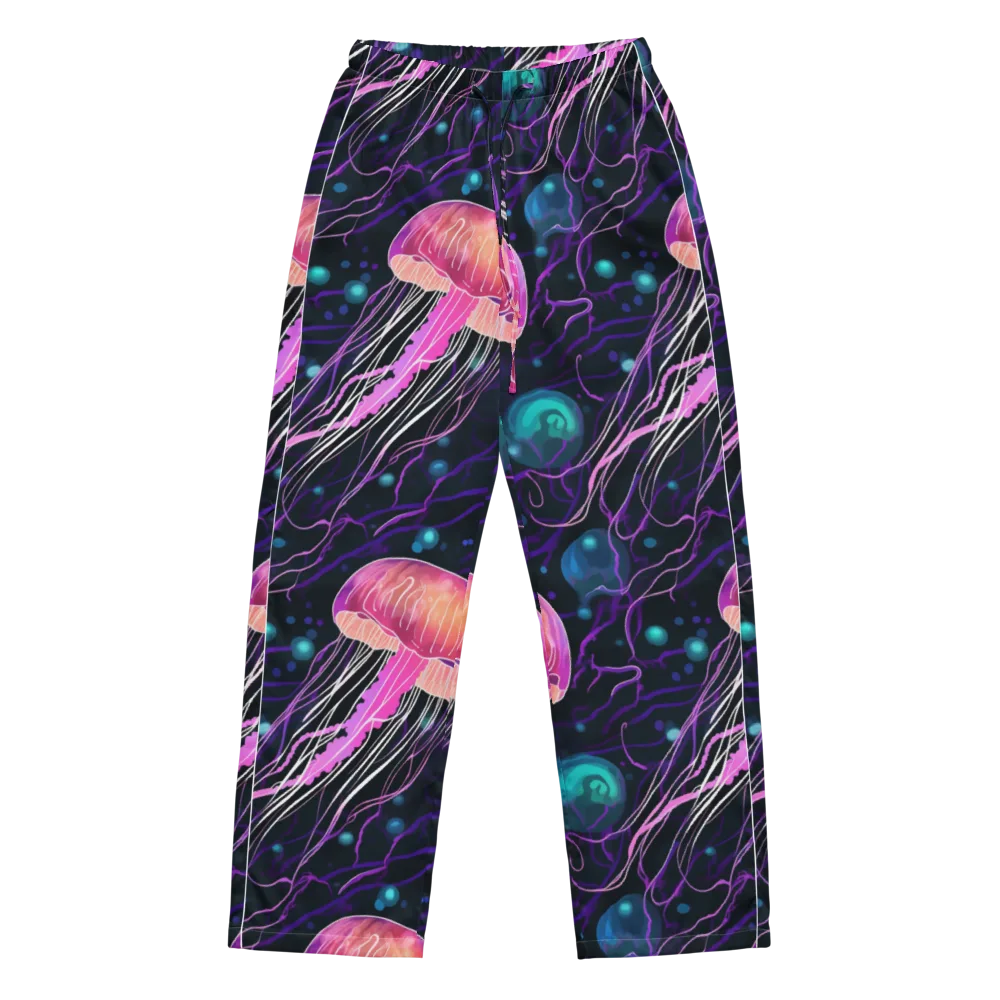Neon Abyss on Women's Pajama Pants — Front