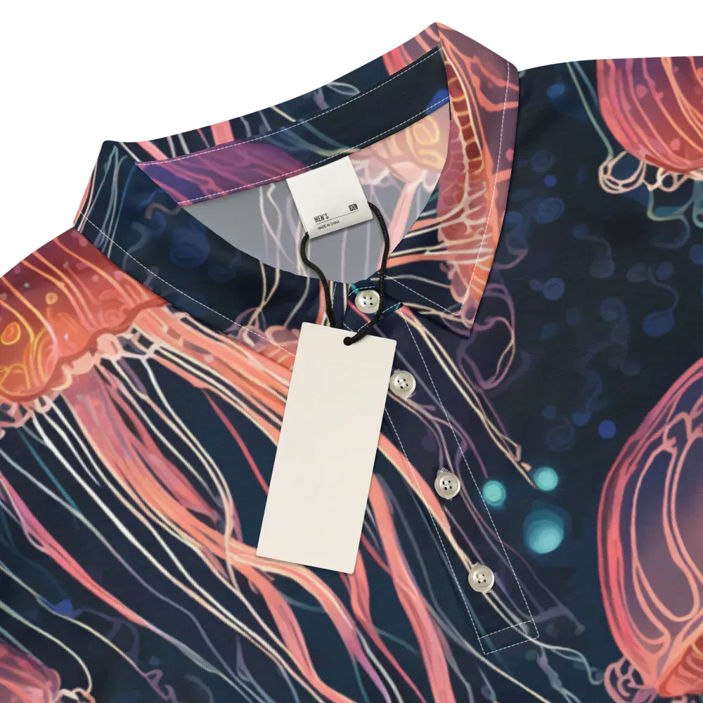Jellyfish Nocturne on Men's Slim Fit Polo Shirt — Product details
