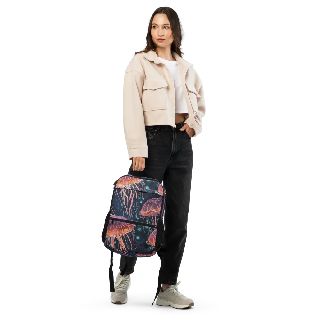 Jellyfish Nocturne on Utility Backpack — Front