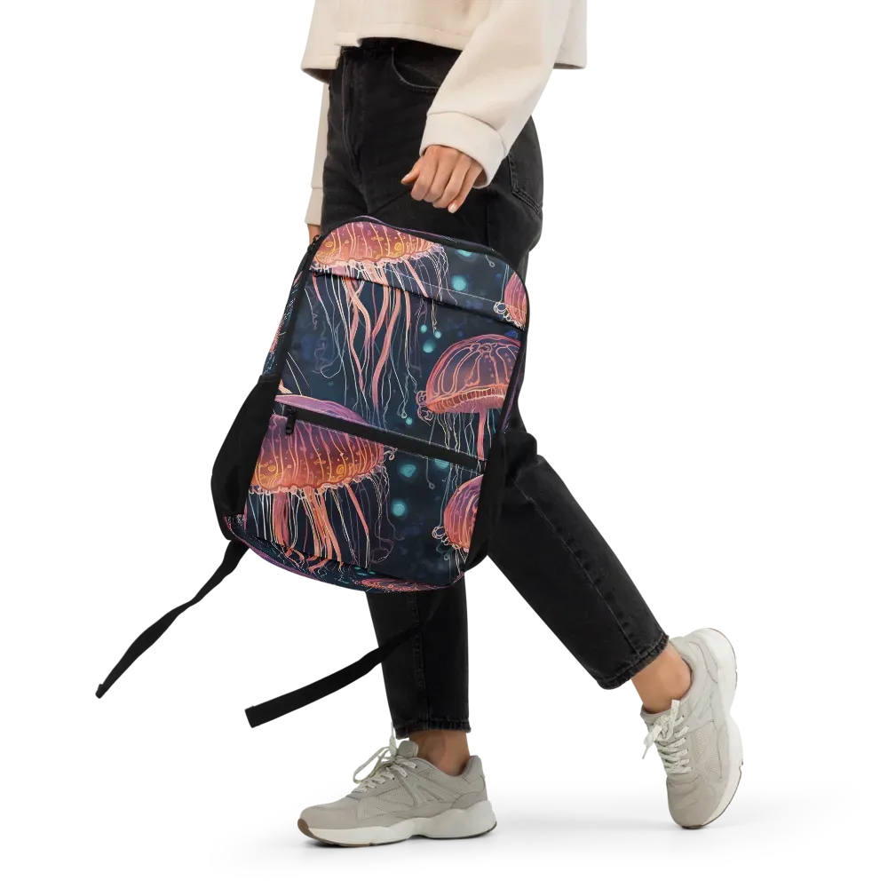 Jellyfish Nocturne on Utility Backpack — Front