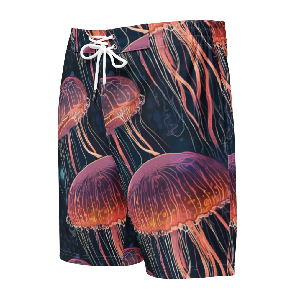 Jellyfish Nocturne on Men's Board Shorts — Front