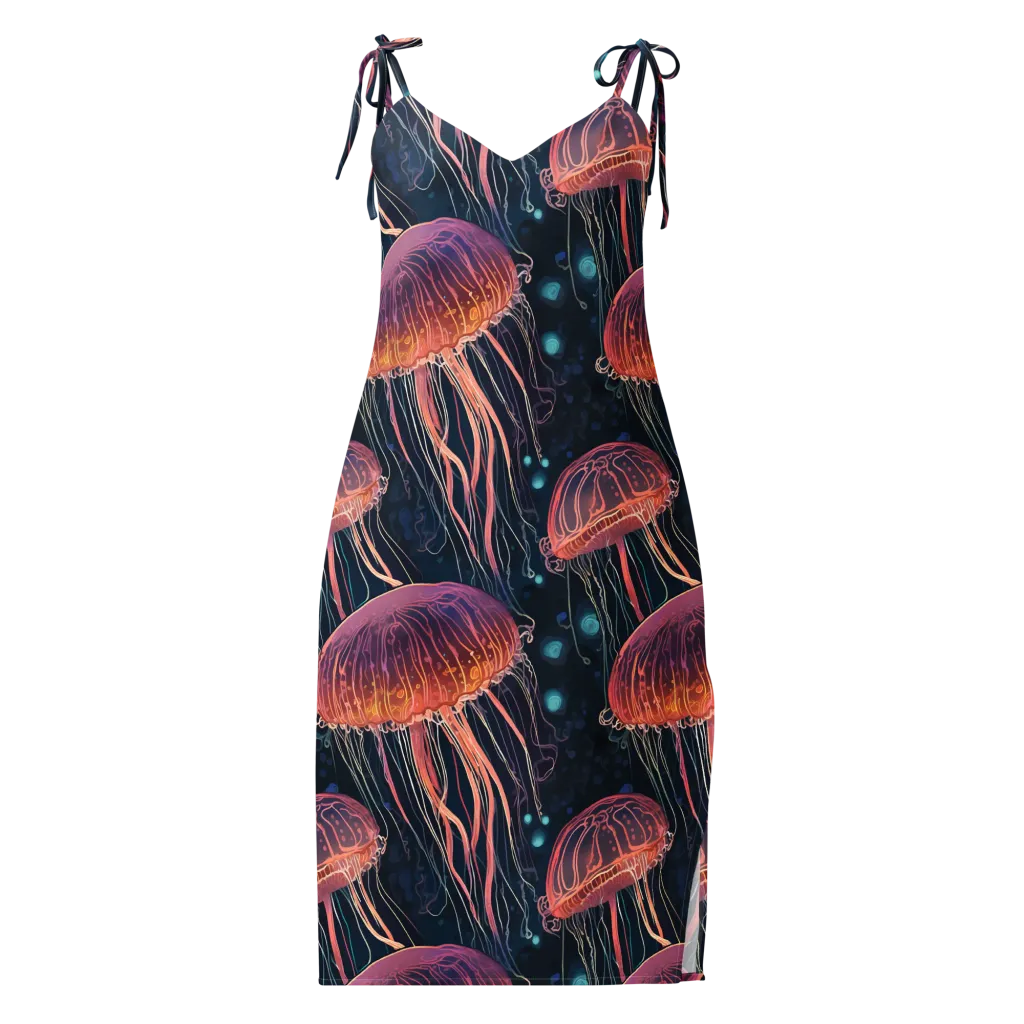Jellyfish Nocturne on Slip Dress — Front
