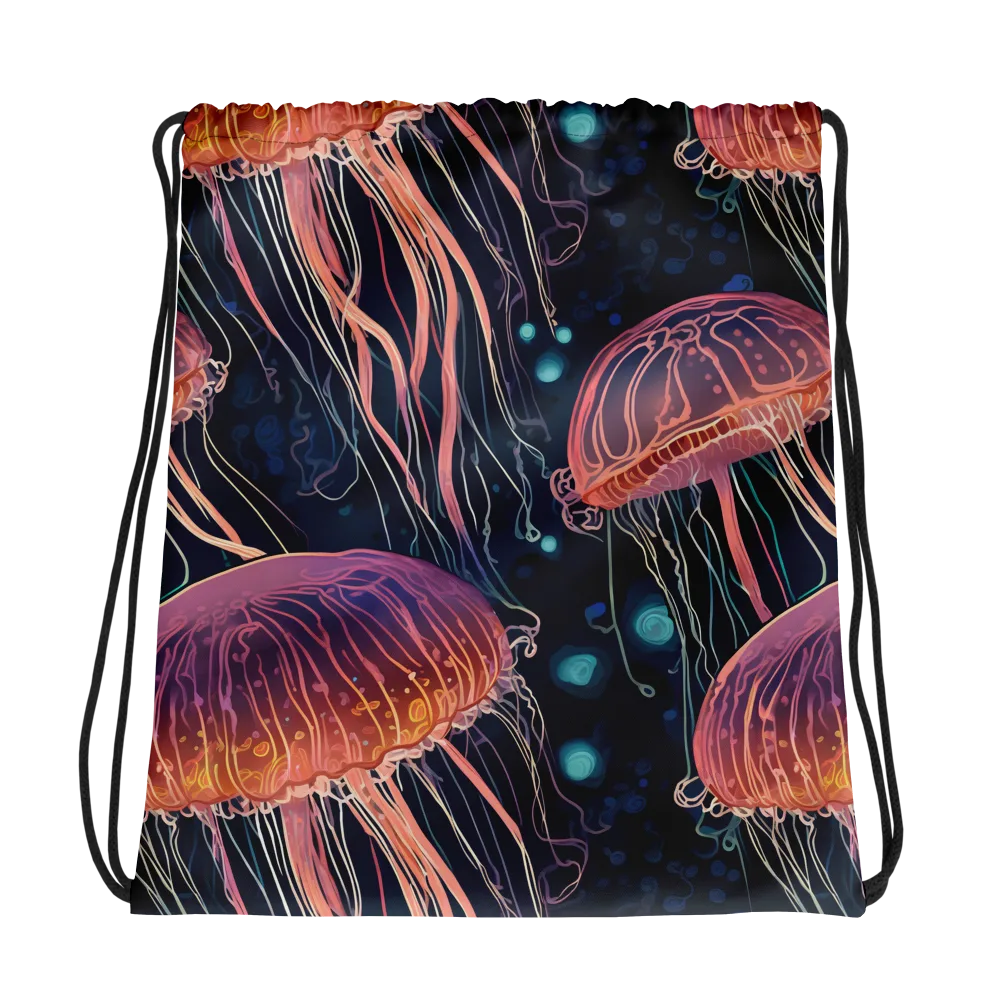 Jellyfish Nocturne on Drawstring Bag — Photo