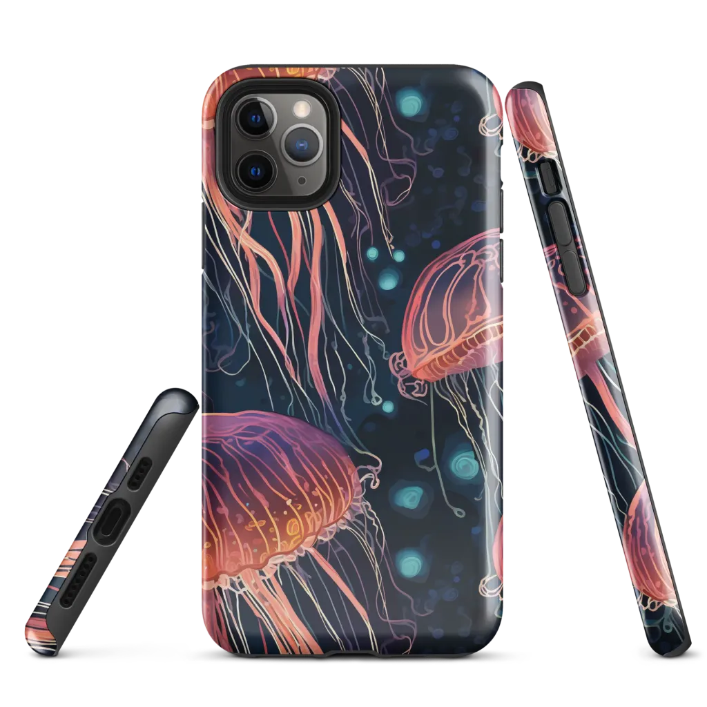 Jellyfish Nocturne on Tough Case for iPhone® — Front