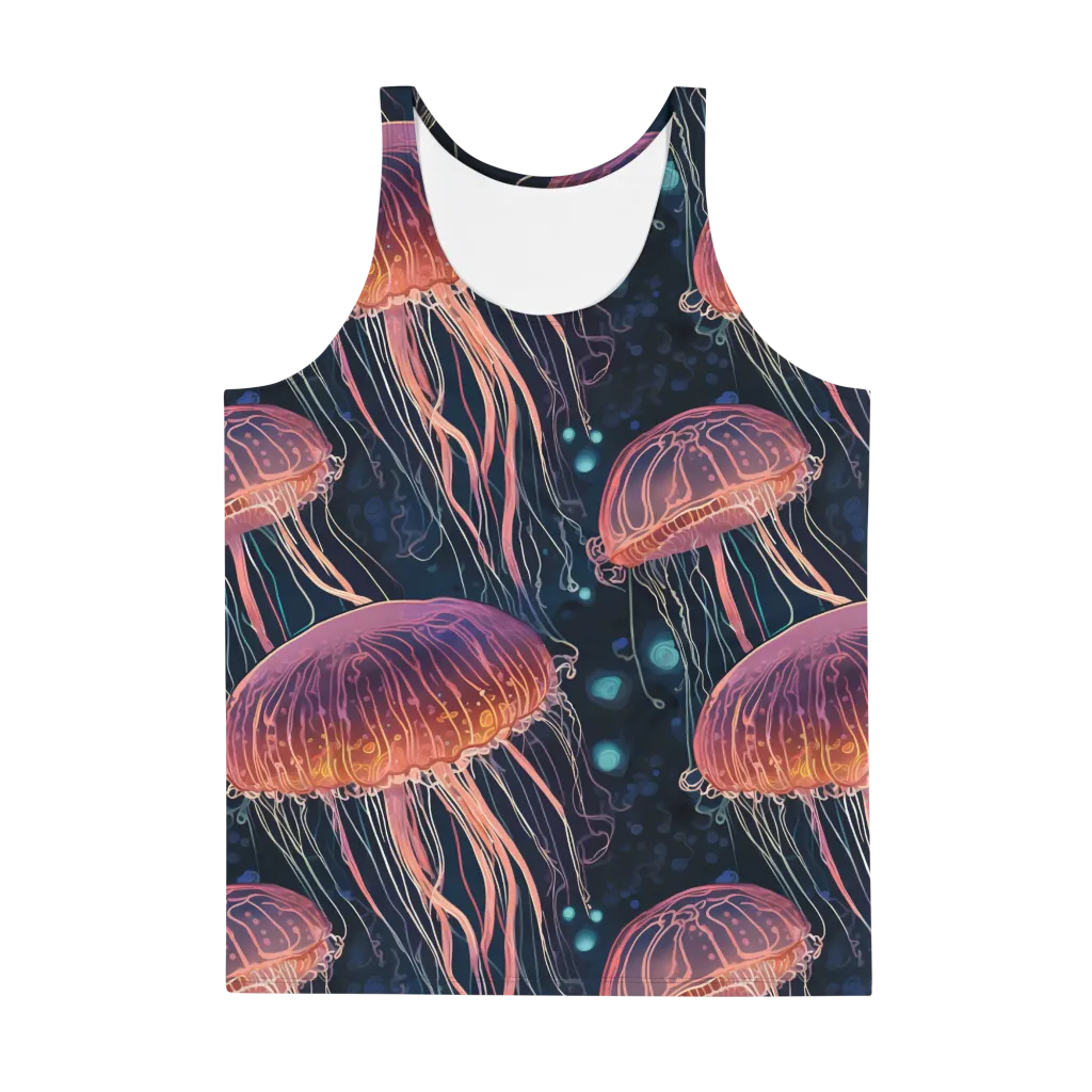Jellyfish Nocturne on Men's Tank Top — Front
