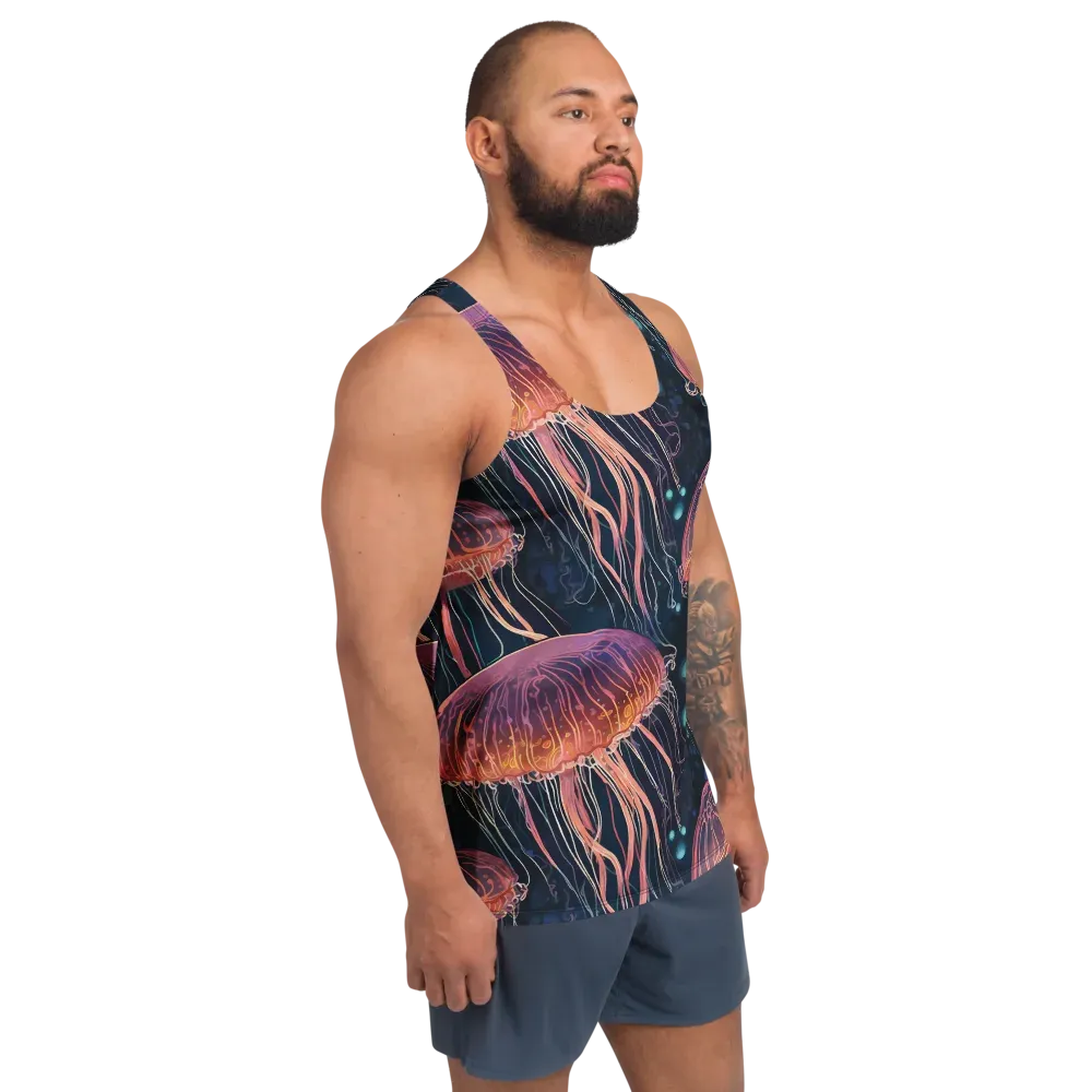 Jellyfish Nocturne on Men's Tank Top — Right Front