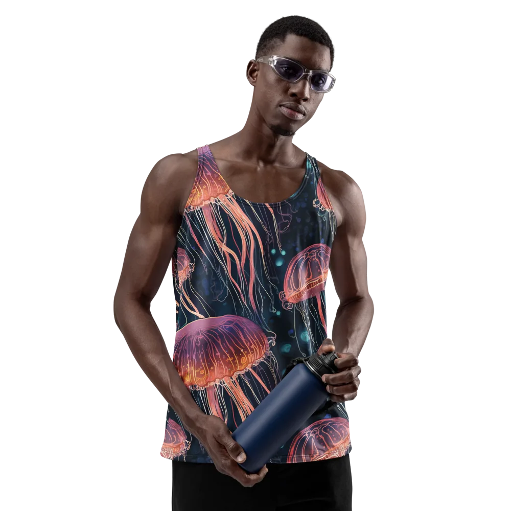 Jellyfish Nocturne on Men's Tank Top — Front