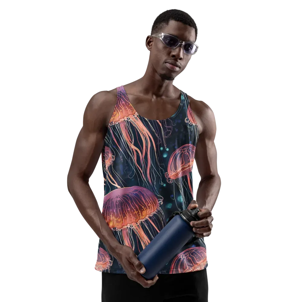 Jellyfish Nocturne on Men's Tank Top — Front