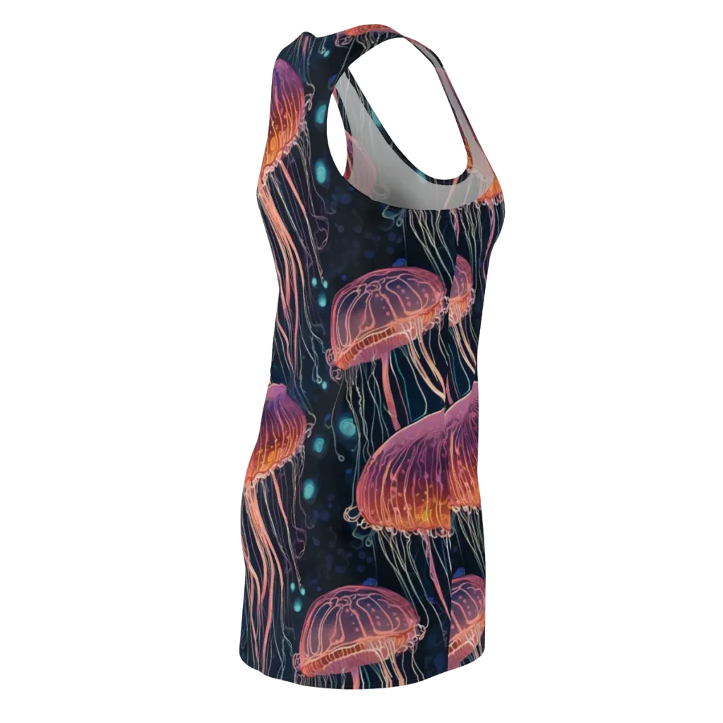 Jellyfish Nocturne on Racerback Dress — Back Side