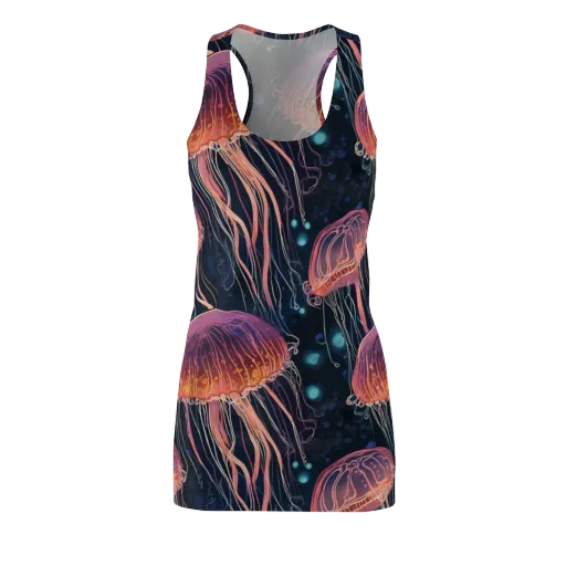 Jellyfish Nocturne on a Racerback Dress