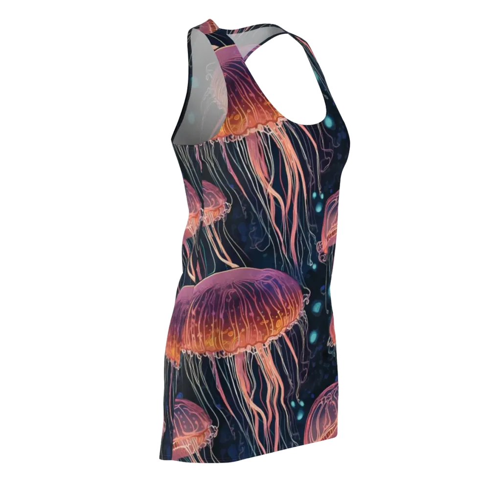 Jellyfish Nocturne on Racerback Dress — Front Side