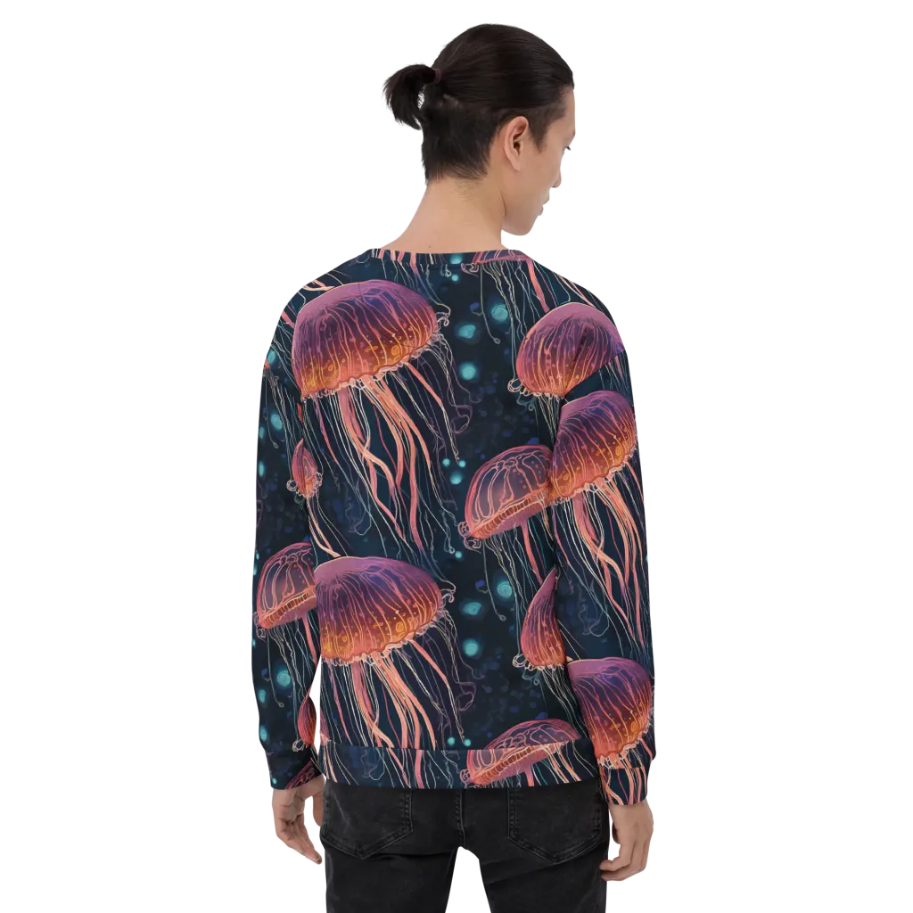Jellyfish Nocturne on Sweatshirt — Back
