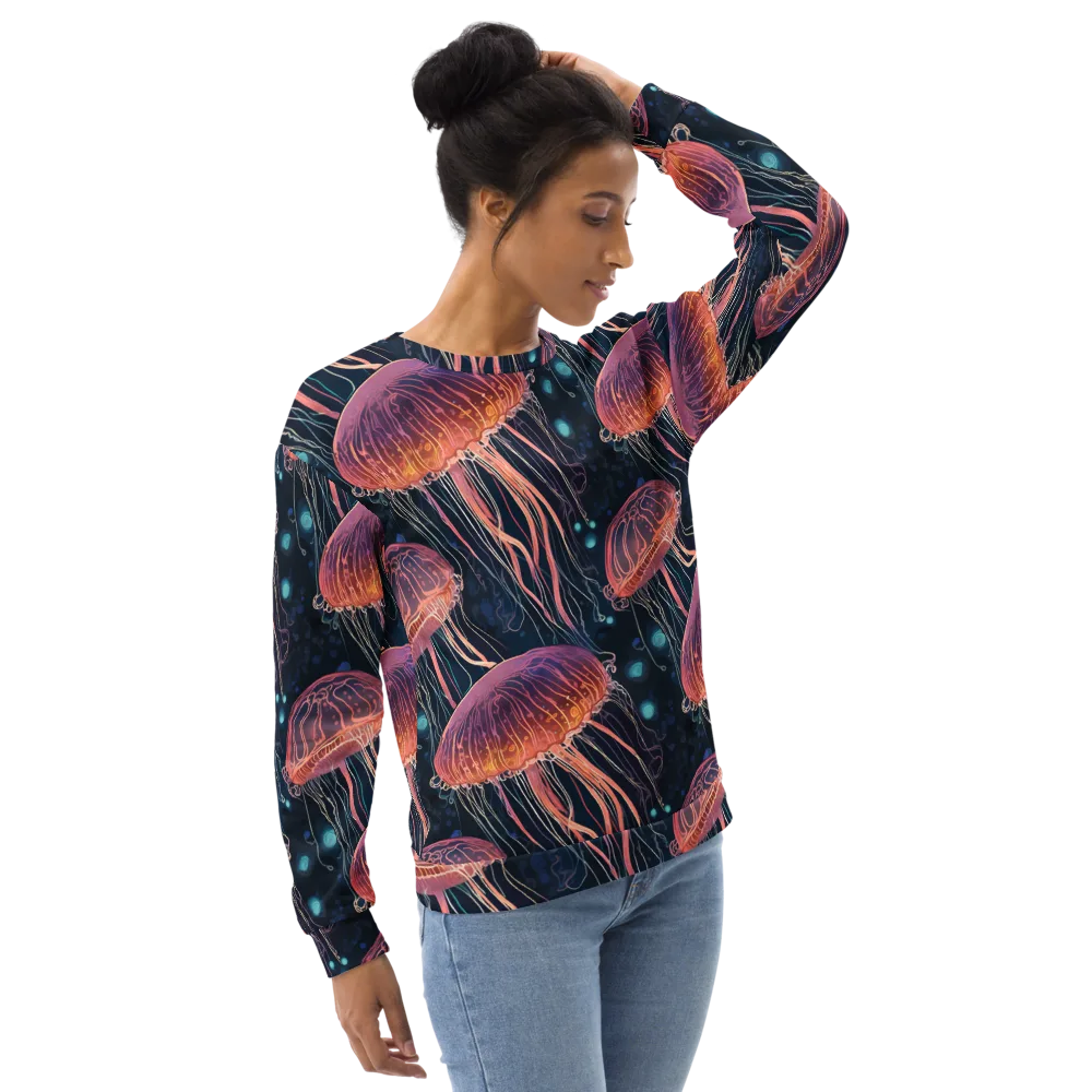 Jellyfish Nocturne on Sweatshirt — Right Front