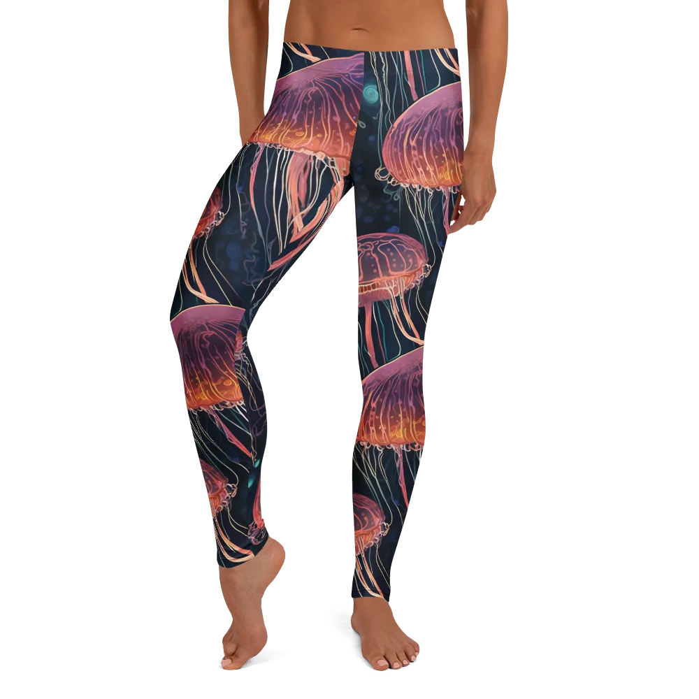 Jellyfish Nocturne on Leggings — Front
