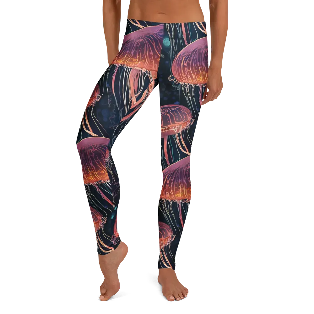 Jellyfish Nocturne on Leggings — Front