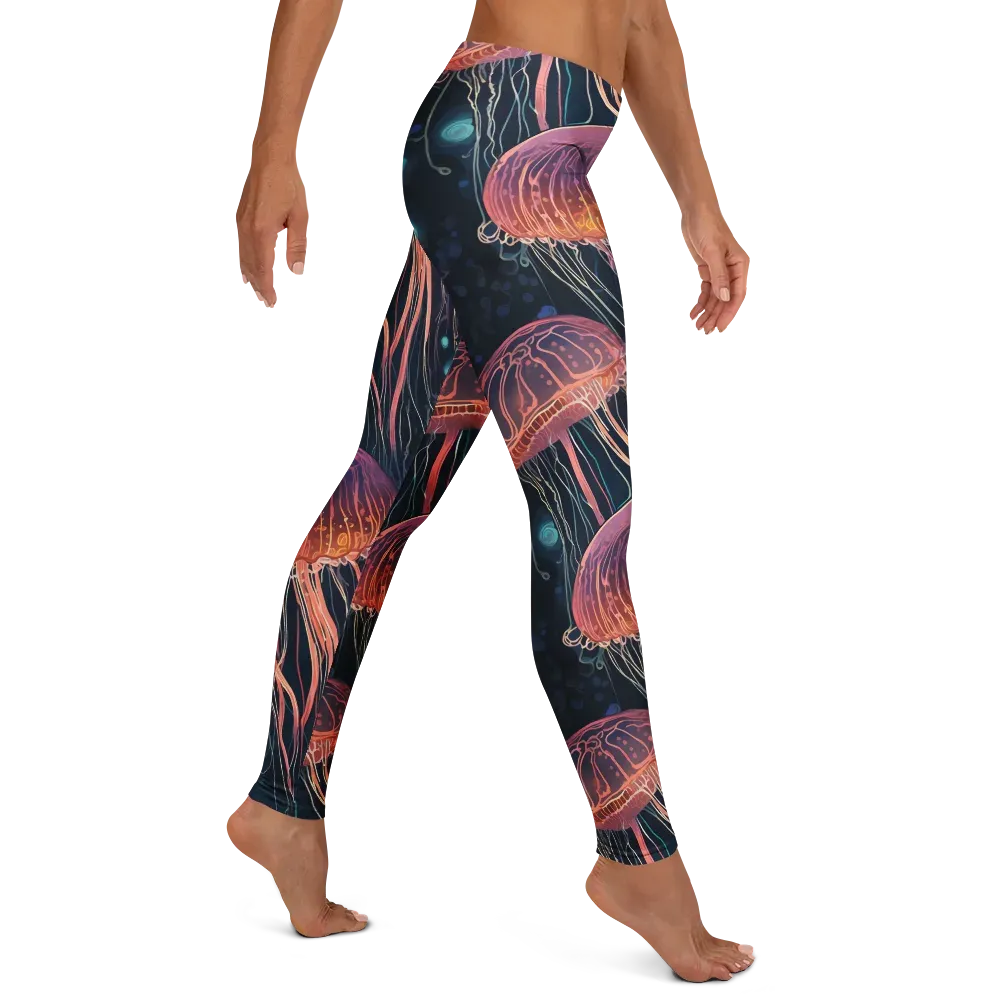 Jellyfish Nocturne on Leggings — Right