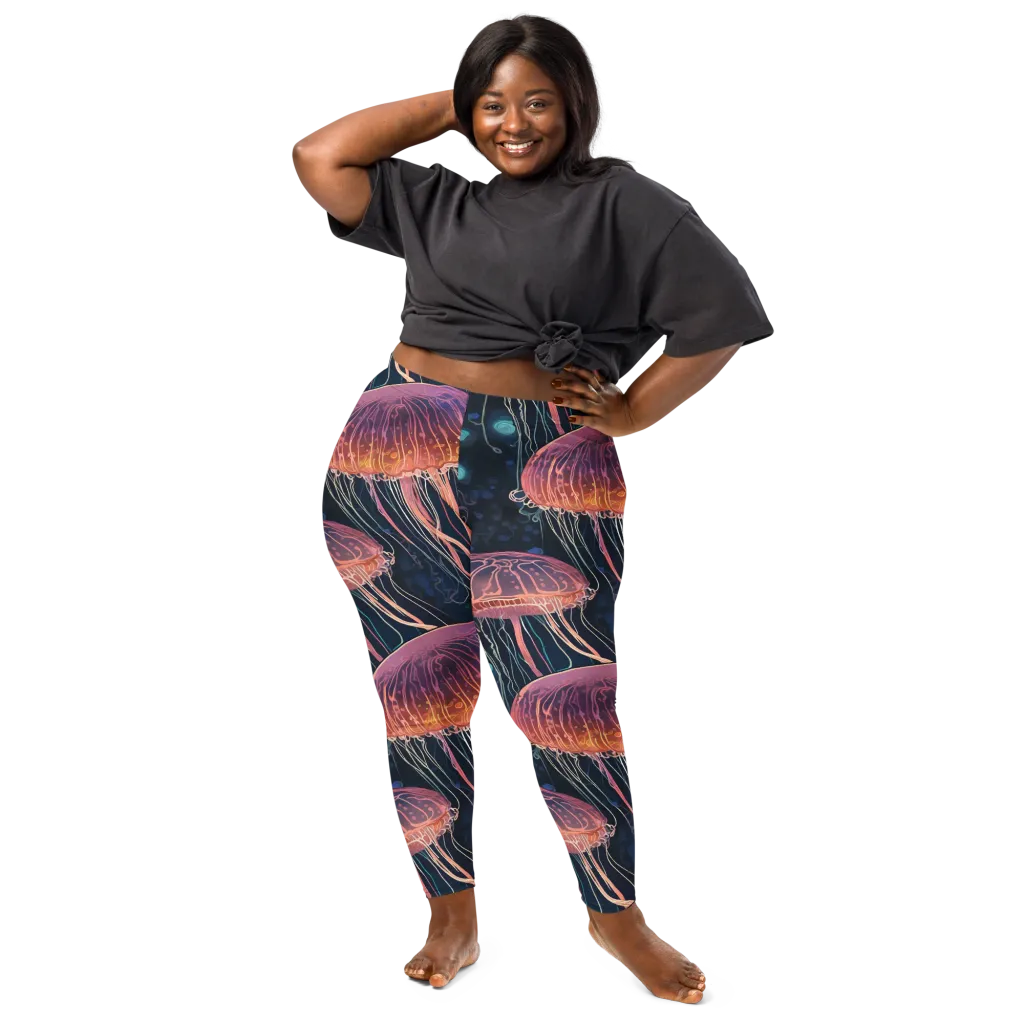 Jellyfish Nocturne on Leggings — Front