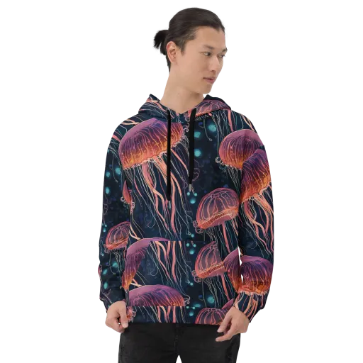 Jellyfish Nocturne on a Hoodie