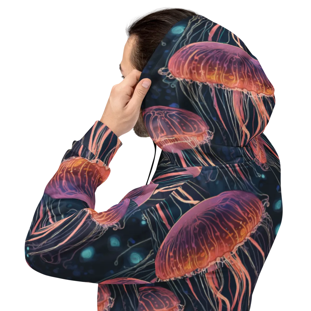 Jellyfish Nocturne on Hoodie — Back