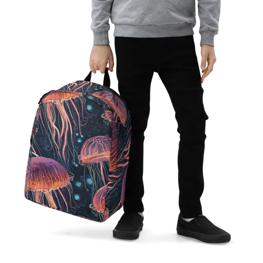 Jellyfish Nocturne on a Minimalist Backpack
