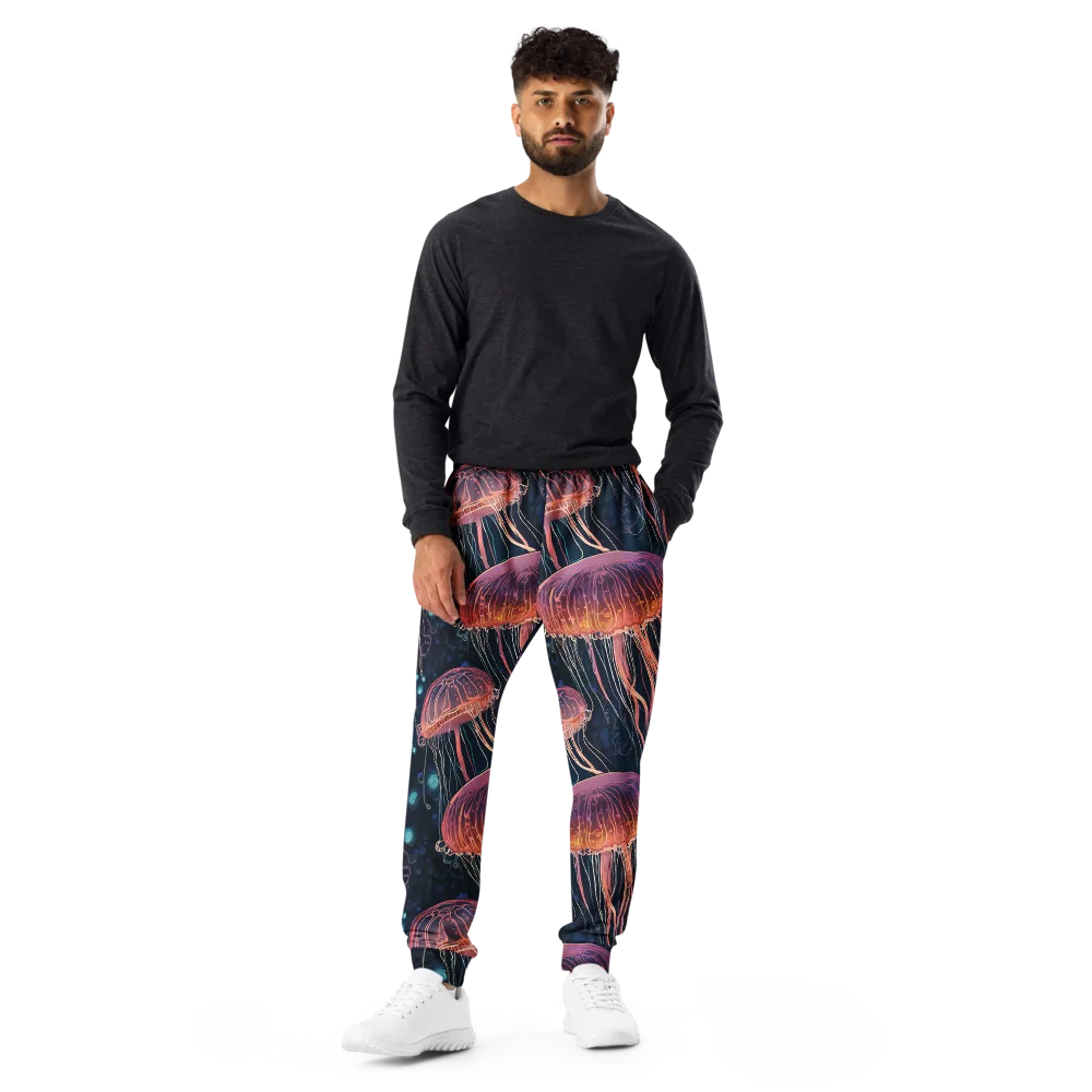 Jellyfish Nocturne on Men's Joggers — Front