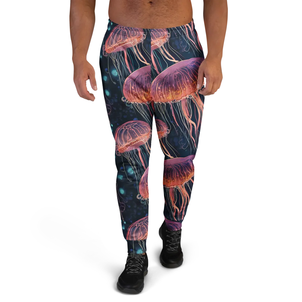 Jellyfish Nocturne on Men's Joggers — Front