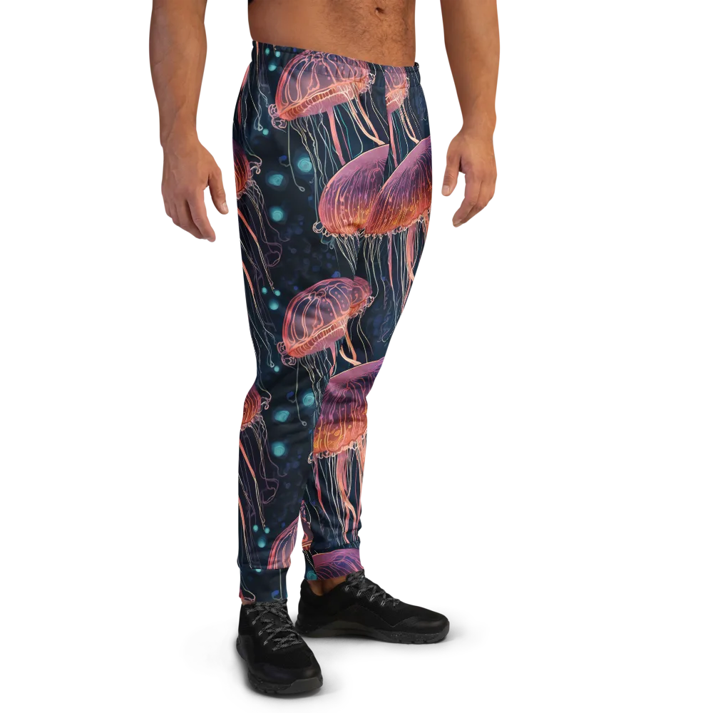 Jellyfish Nocturne on Men's Joggers — Right
