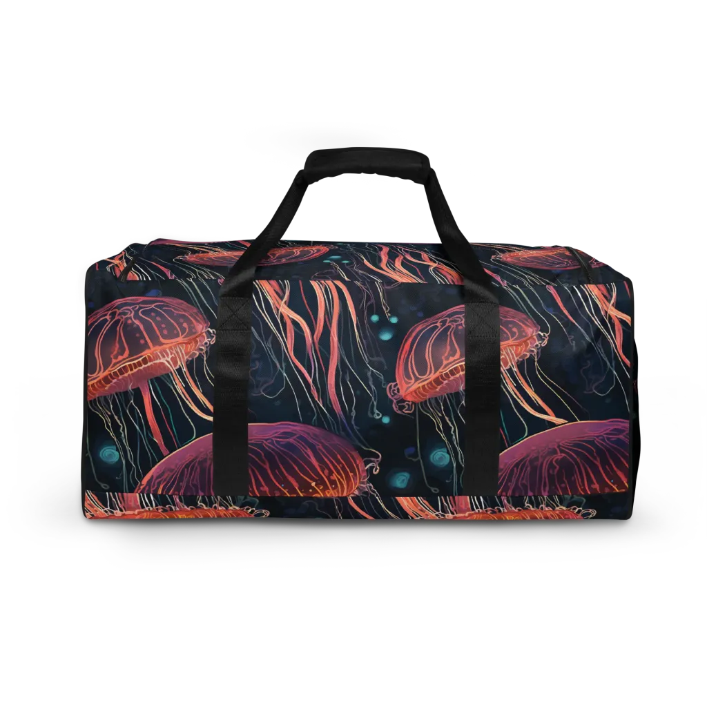 Jellyfish Nocturne on Duffle Bag — Back