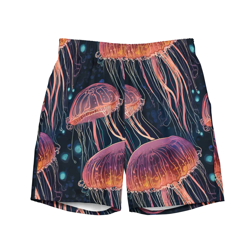 Jellyfish Nocturne on Swim Trunks — Front