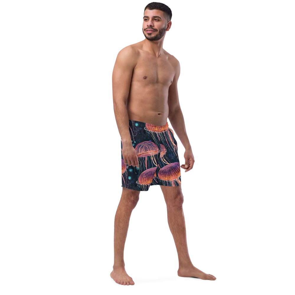 Jellyfish Nocturne on Swim Trunks — Right Front