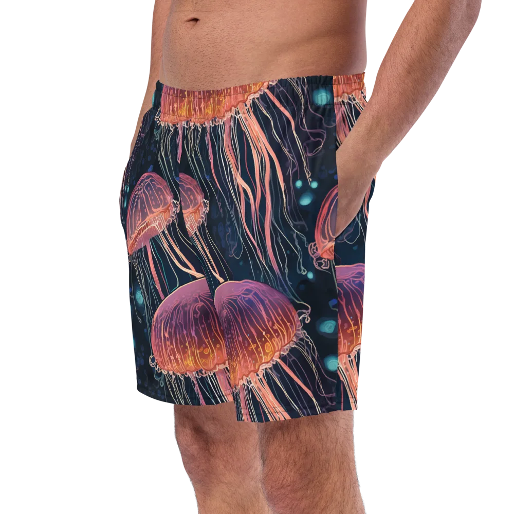 Jellyfish Nocturne on Swim Trunks — Left Front