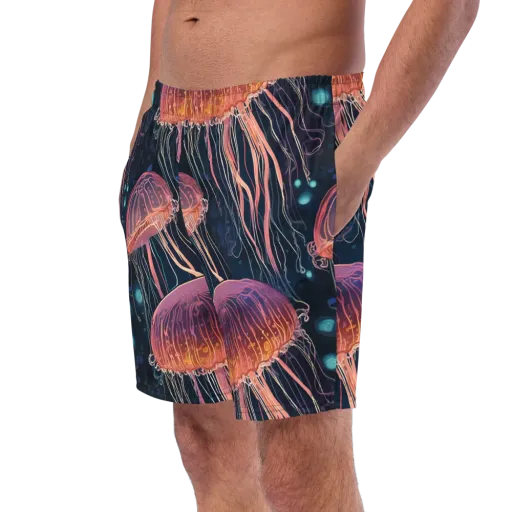 Jellyfish Nocturne on a Swim Trunks