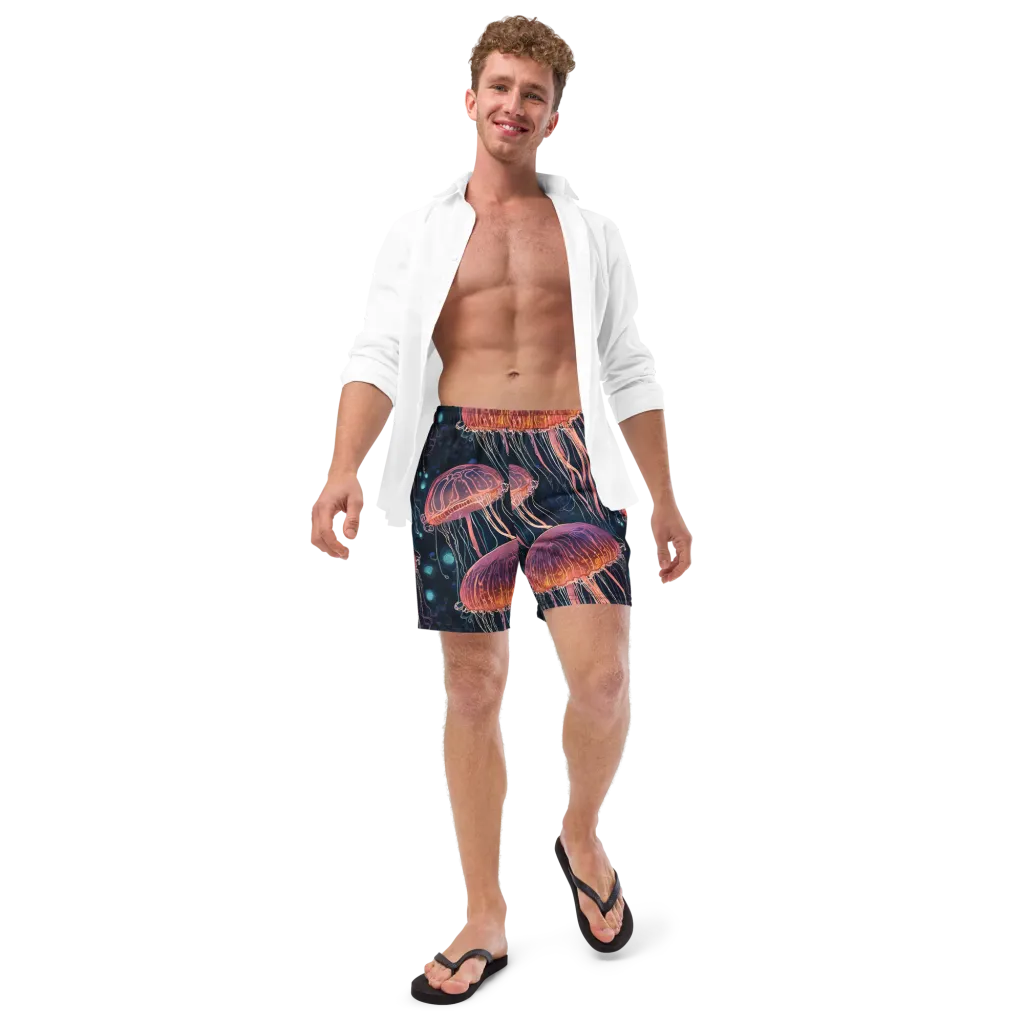 Jellyfish Nocturne on Swim Trunks — Front