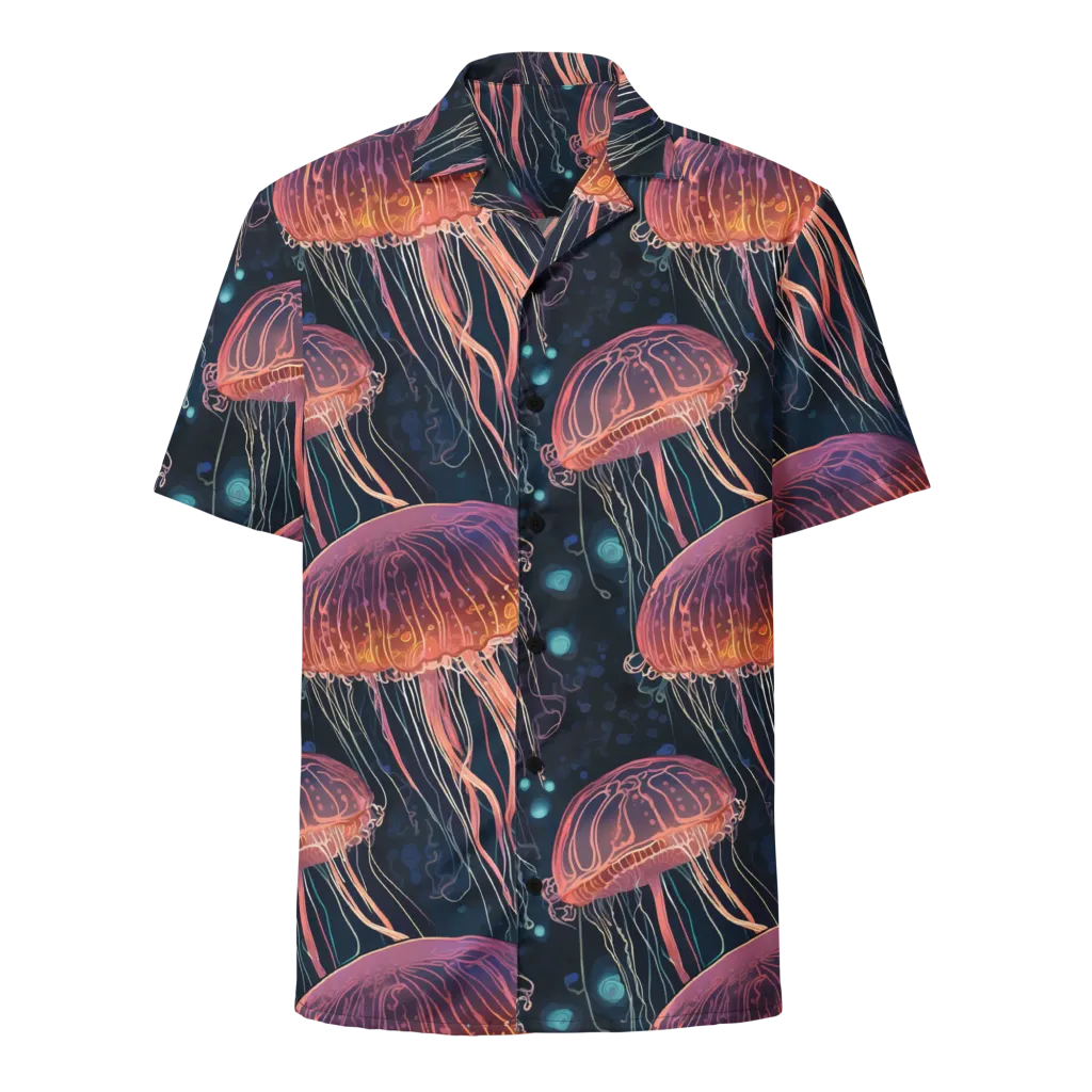 Jellyfish Nocturne on Button Shirt — Front