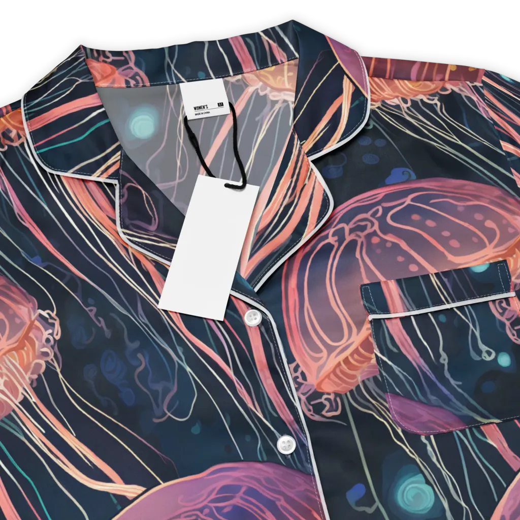 Jellyfish Nocturne on Women's Short Sleeve Pajama Top — Product details