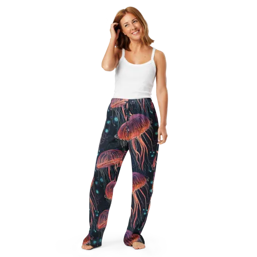 Jellyfish Nocturne on a Women's Pajama Pants