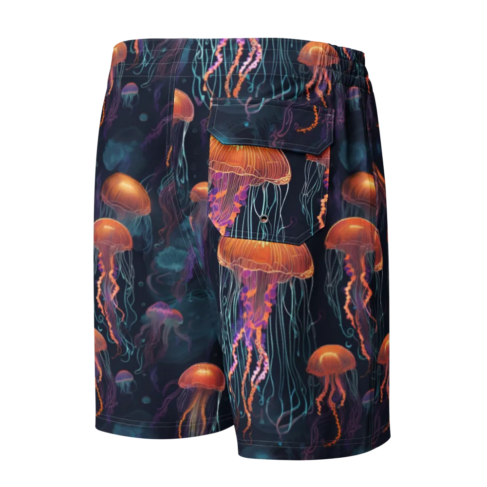 Jellyfish Reverie on Men's Board Shorts — Back
