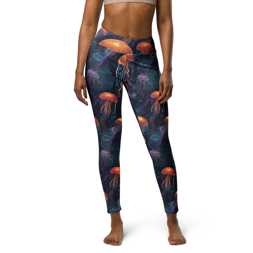 Jellyfish Reverie on Yoga Leggings — Front